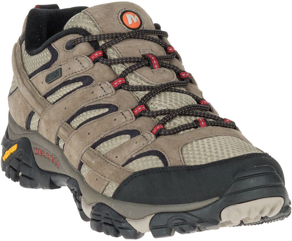 Buty Trekkingowe Merrell Męskie Brązowe - Moab 2 Waterproof Wide Width - 782136-BDG